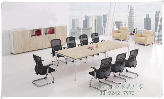 10人位板式會(huì)議桌定做批發(fā)，辦公家具廠家直銷(xiāo)